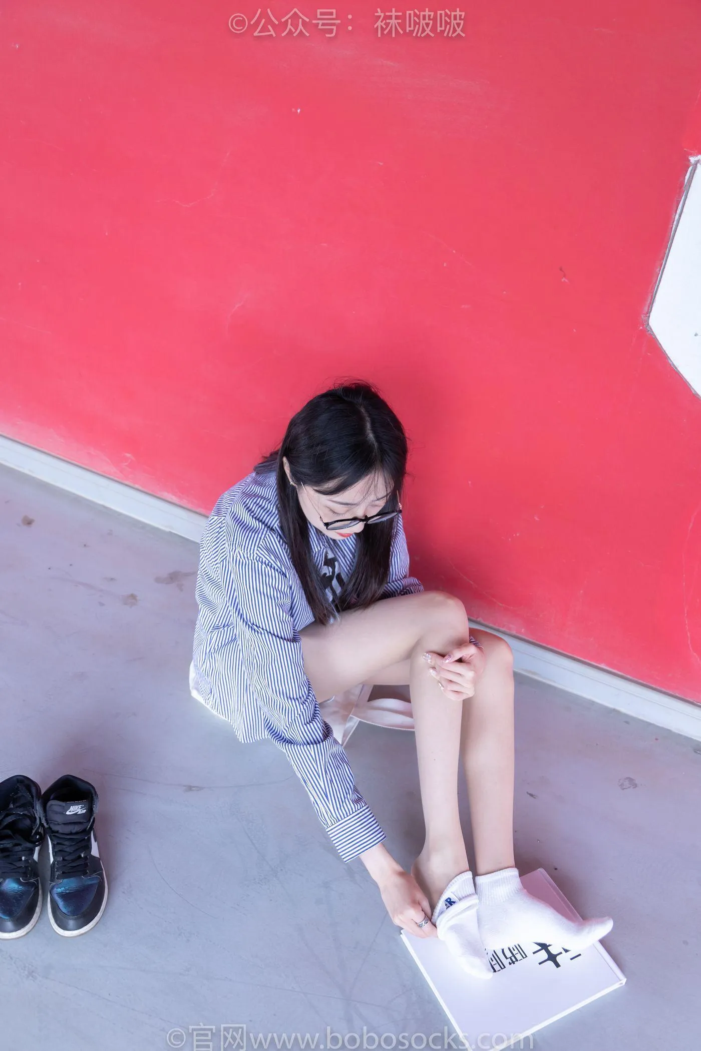 [BoBoSocks袜啵啵]NO.011 稚予-AJ、白色短棉袜、肉丝 [139P]插图3